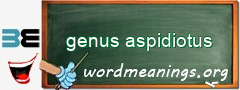 WordMeaning blackboard for genus aspidiotus